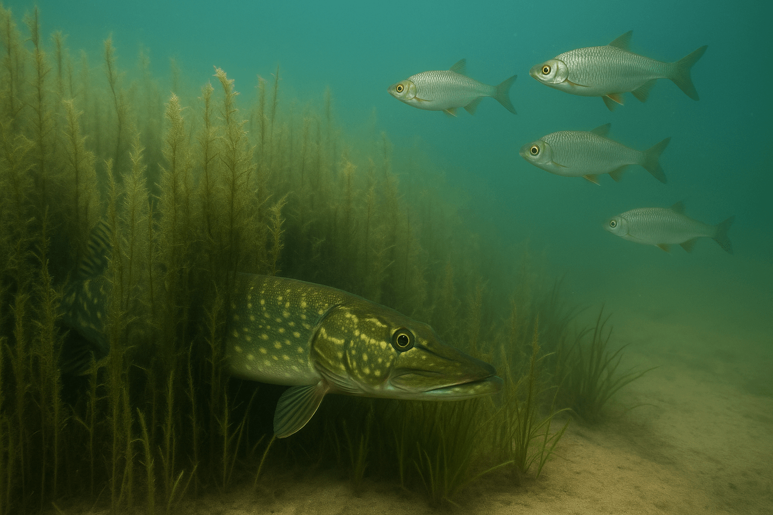 Hecht-Spots: Krautfeld, Kante, Härtewechsel – Carp2Pike